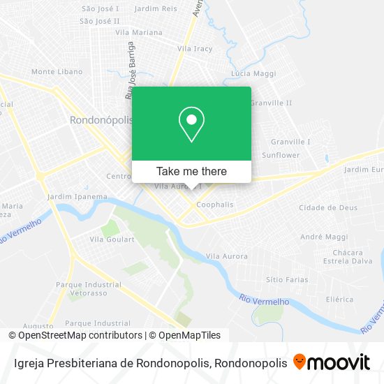 Mapa Igreja Presbiteriana de Rondonopolis