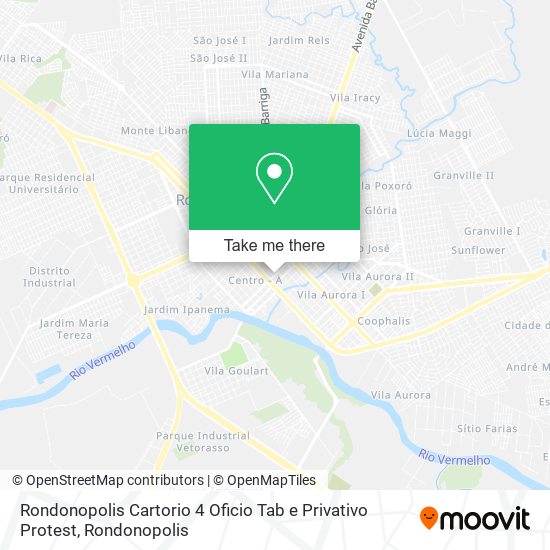 Rondonopolis Cartorio 4 Oficio Tab e Privativo Protest map