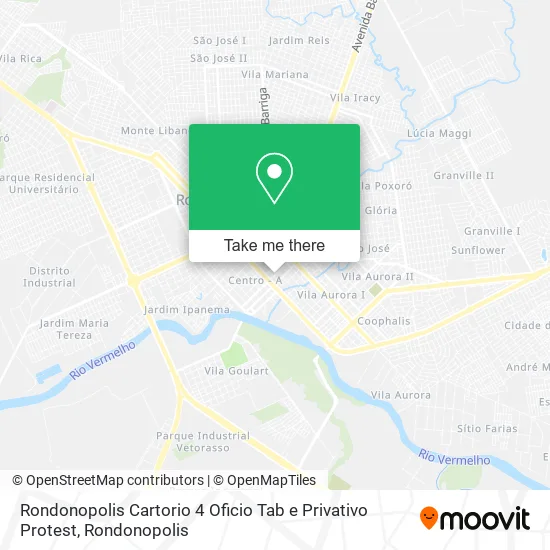 Rondonopolis Cartorio 4 Oficio Tab e Privativo Protest map
