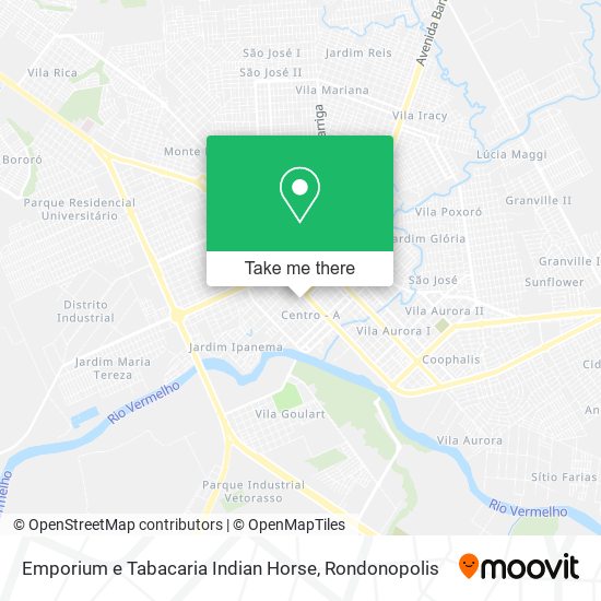 Mapa Emporium e Tabacaria Indian Horse
