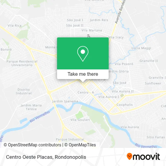 Centro Oeste Placas map