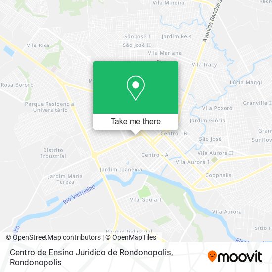 Mapa Centro de Ensino Juridico de Rondonopolis