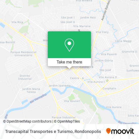 Mapa Transcapital Transportes e Turismo