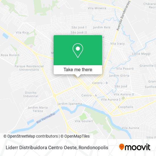 Mapa Liderr Distribuidora Centro Oeste