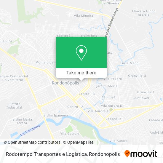 Mapa Rodotempo Transportes e Logistica