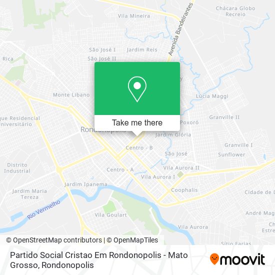 Partido Social Cristao Em Rondonopolis - Mato Grosso map