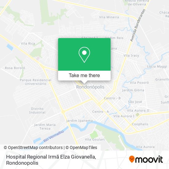 Mapa Hospital Regional Irmã Elza Giovanella