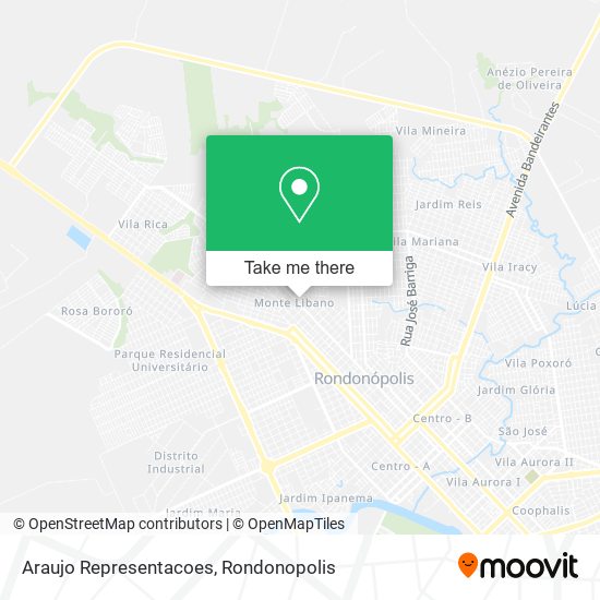 Araujo Representacoes map