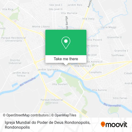Igreja Mundial do Poder de Deus Rondonopolis map