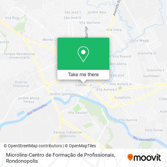 Mapa Microlins-Centro de Formação de Profissionais