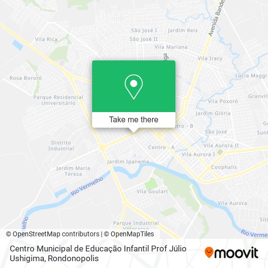 Mapa Centro Municipal de Educação Infantil Prof Júlio Ushigima