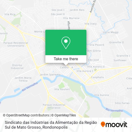 Sindicato das Indústrias da Alimentação da Região Sul de Mato Grosso map