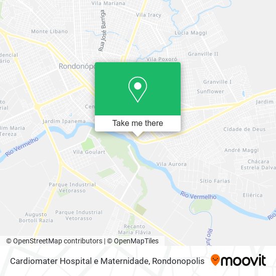 Mapa Cardiomater Hospital e Maternidade