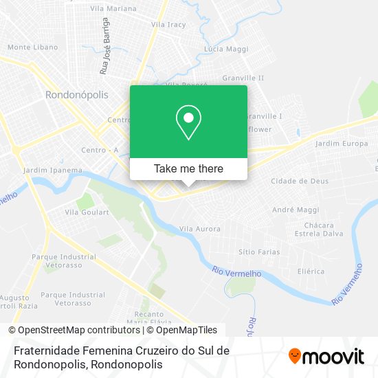 Mapa Fraternidade Femenina Cruzeiro do Sul de Rondonopolis