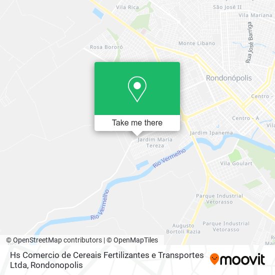 Hs Comercio de Cereais Fertilizantes e Transportes Ltda map