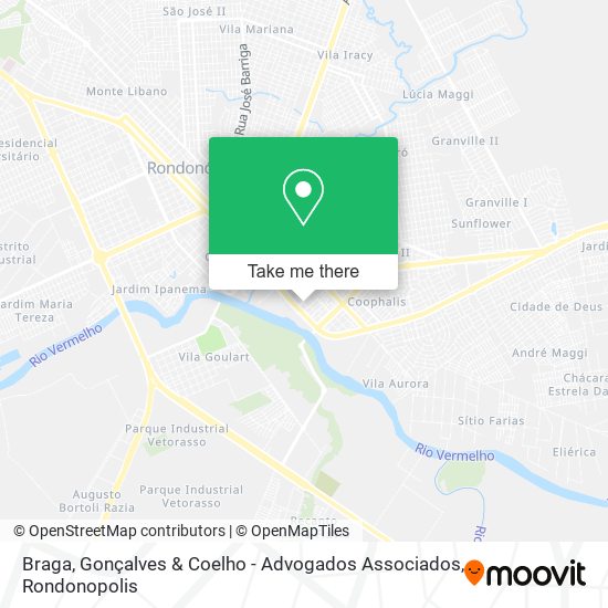 Mapa Braga, Gonçalves & Coelho - Advogados Associados