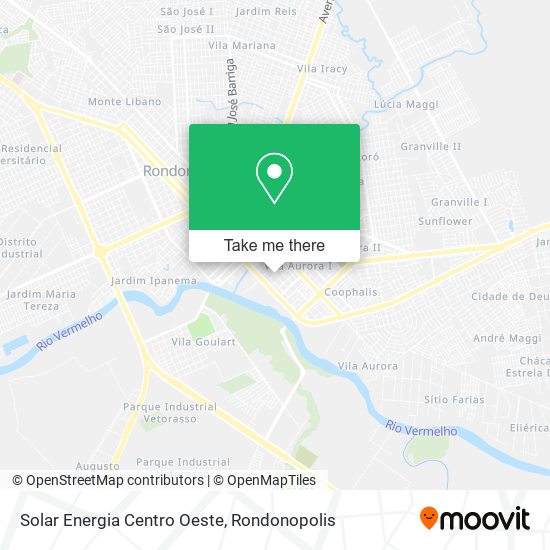 Mapa Solar Energia Centro Oeste