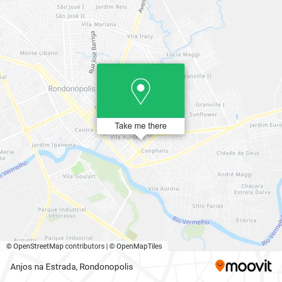 Anjos na Estrada map