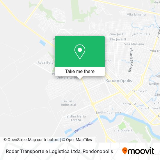 Mapa Rodar Transporte e Logistica Ltda