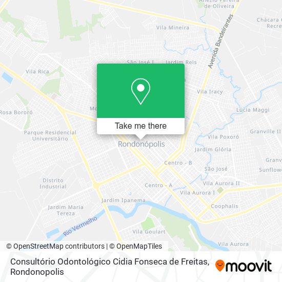 Mapa Consultório Odontológico Cidia Fonseca de Freitas