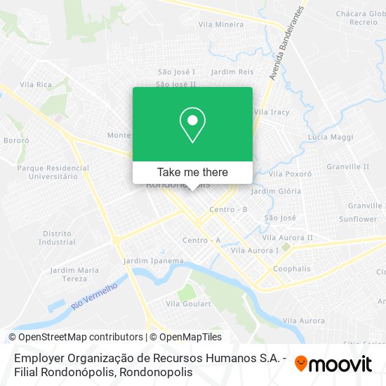 Mapa Employer Organização de Recursos Humanos S.A. - Filial Rondonópolis