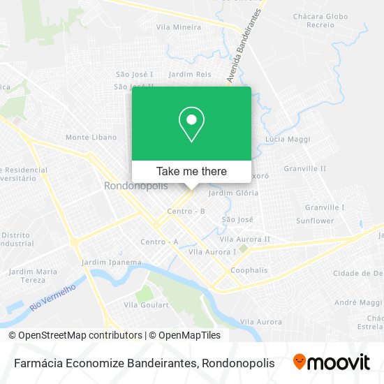 Mapa Farmácia Economize Bandeirantes