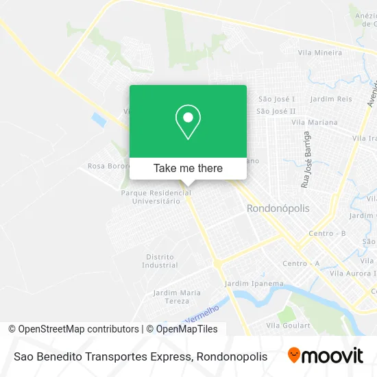 Sao Benedito Transportes Express map