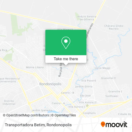 Transportadora Betim map