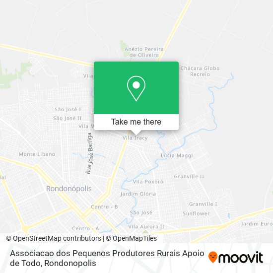 Associacao dos Pequenos Produtores Rurais Apoio de Todo map