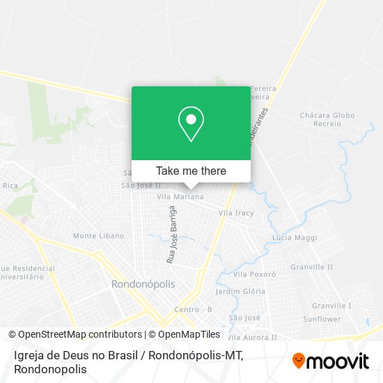 Mapa Igreja de Deus no Brasil / Rondonópolis-MT