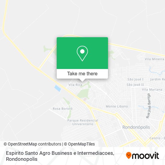 Mapa Espirito Santo Agro Business e Intermediacoes