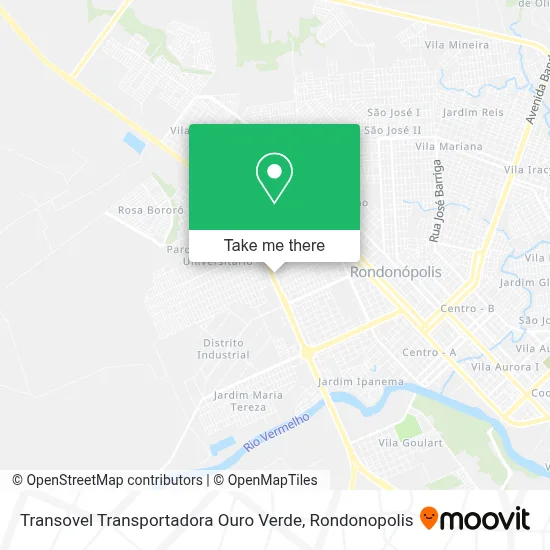 Transovel Transportadora Ouro Verde map