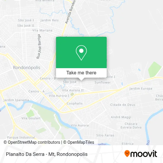Planalto Da Serra - Mt map