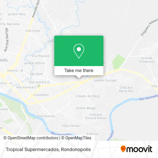 Tropical Supermercados map