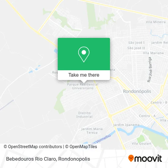 Bebedouros Rio Claro map