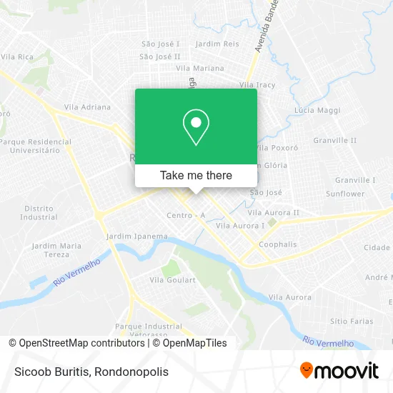 Sicoob Buritis map