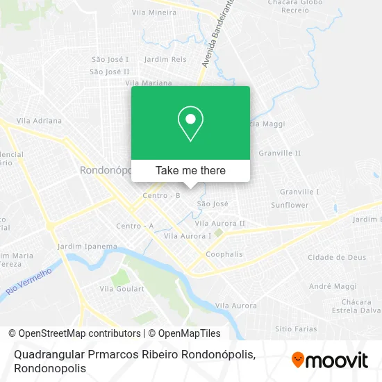 Quadrangular Prmarcos Ribeiro Rondonópolis map