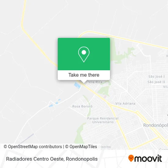 Radiadores Centro Oeste map