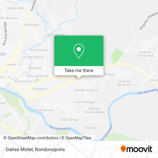 Dallas Motel map