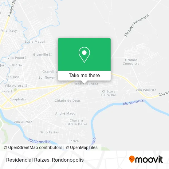 Residencial Raízes map
