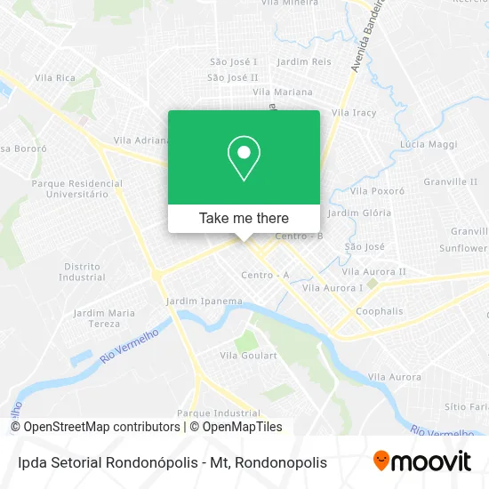 Ipda Setorial Rondonópolis - Mt map