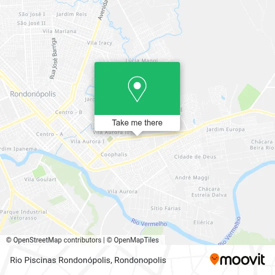 Rio Piscinas Rondonópolis map