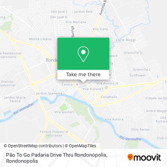 Mapa Pão To Go Padaria Drive Thru Rondonópolis