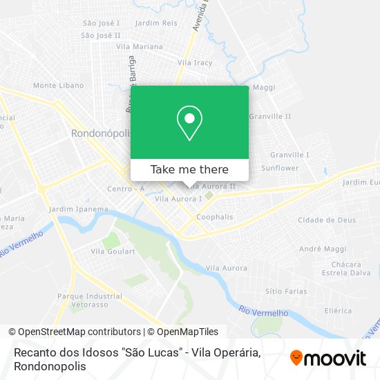 Mapa Recanto dos Idosos "São Lucas" - Vila Operária