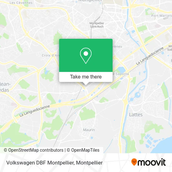 Volkswagen DBF Montpellier map
