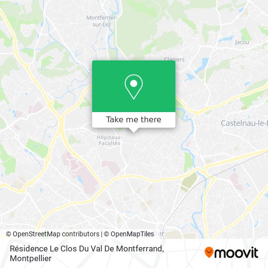 Résidence Le Clos Du Val De Montferrand map