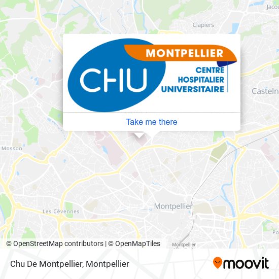 Mapa Chu De Montpellier