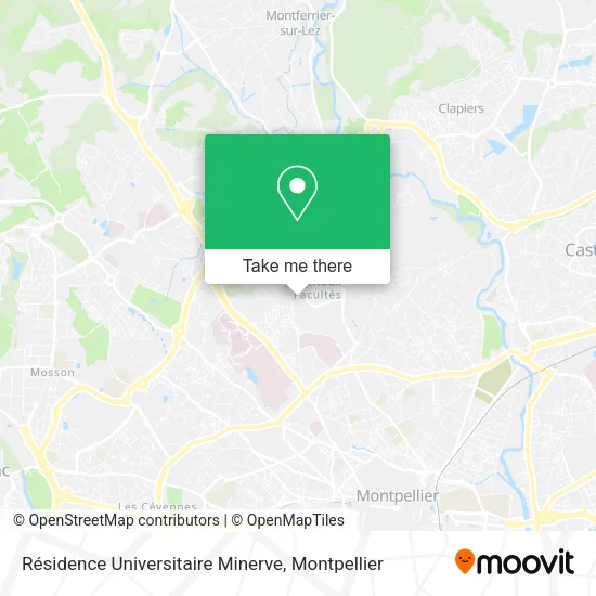 Résidence Universitaire Minerve map