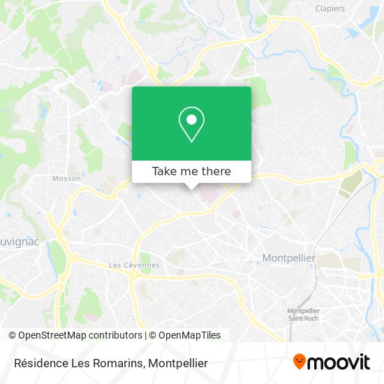 Résidence Les Romarins map