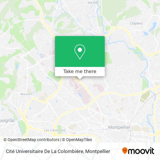 Mapa Cité Universitaire De La Colombière